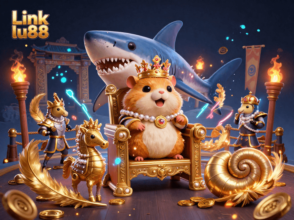 Experience the thrill of gaming with Link lu88, featuring vibrant characters and dynamic casino elements.