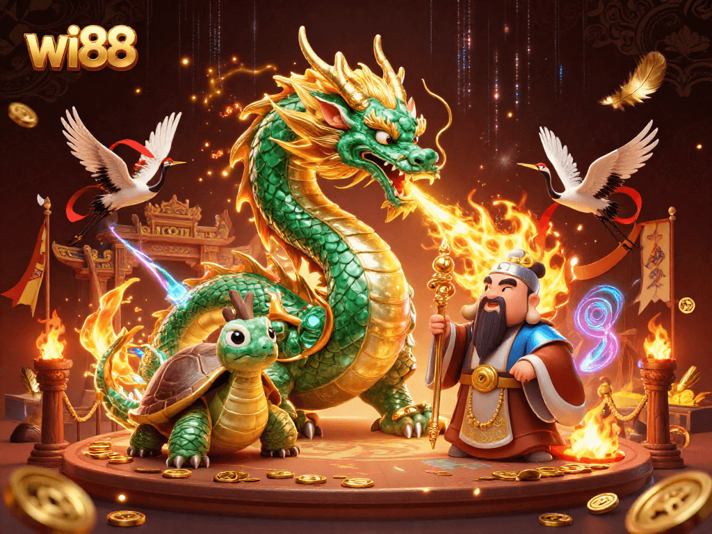 Experience the thrill of gambling with the powerful dragon at wi88 and lucky elements around.