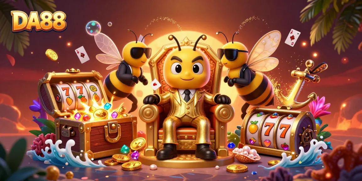 Engage with DA88's winning slots as the bumblebee mob boss rules the casino realm