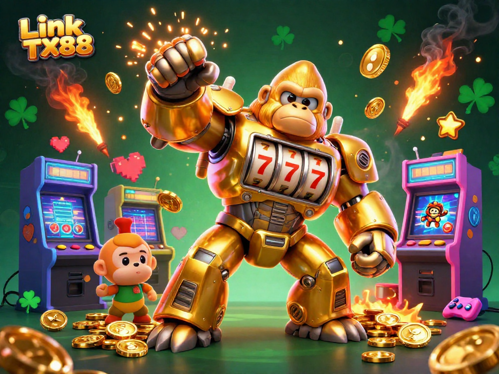 Engage with exciting gambling at Link TX88 featuring dynamic 3D characters and vibrant gaming elements.